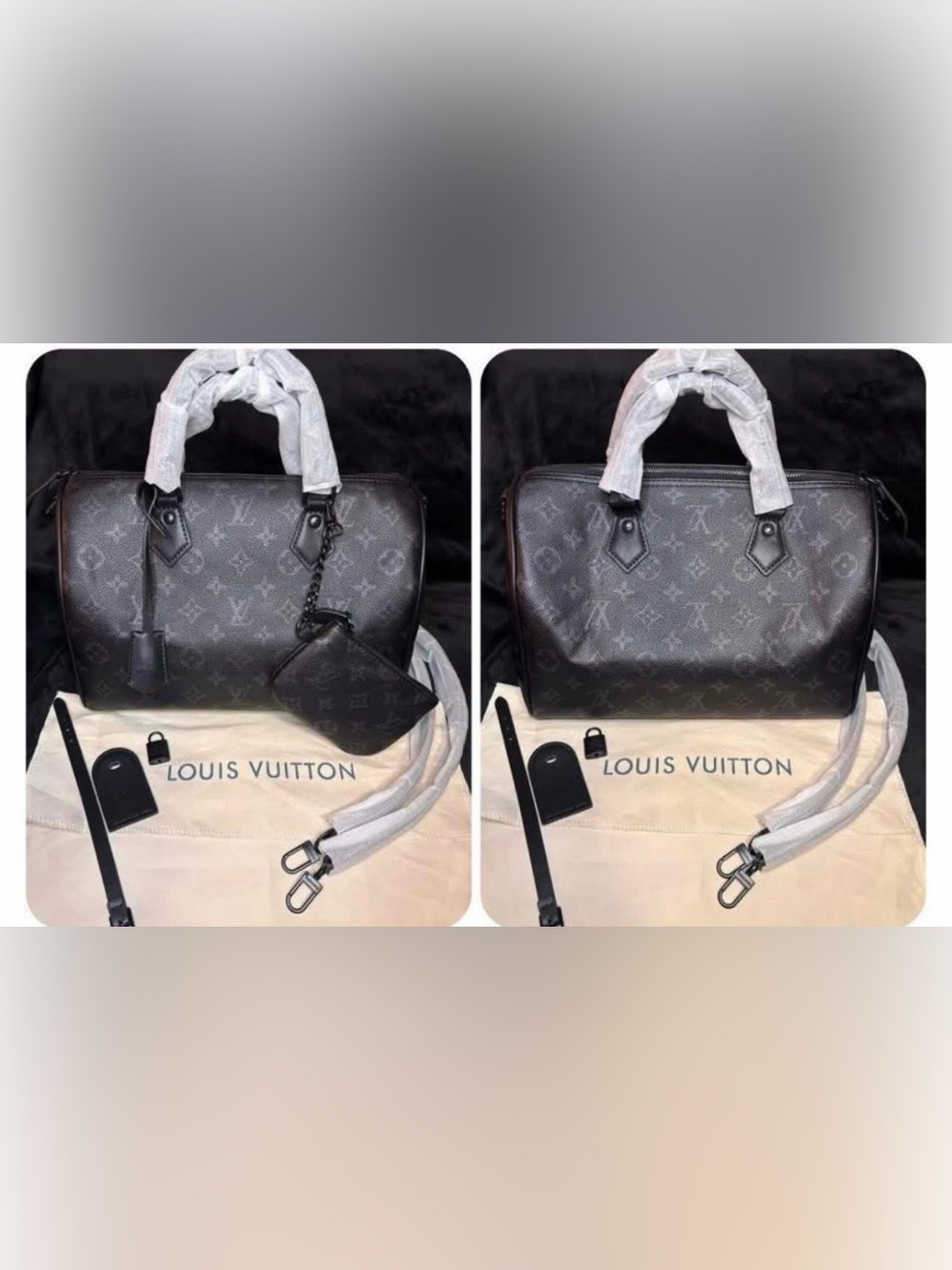 Louis Vuitton Black Speedy 30cm